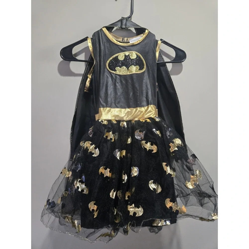Rubie's DC Batgirl Dog Costume Size Medium Black Gold Tutu Cape Pet Halloween